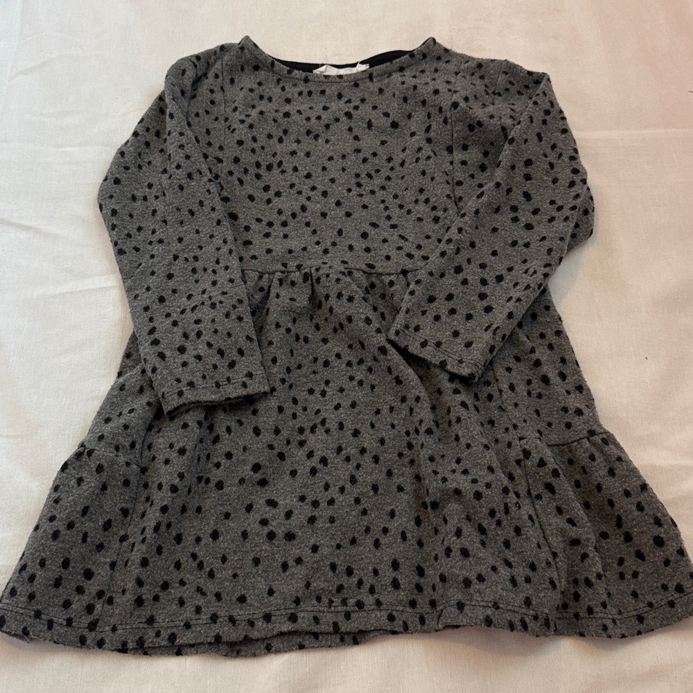 Zara Black and Gray Patterned Dress